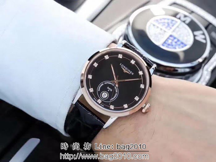 LONGINES浪琴 2018全新簡約商務男士機械腕表 WSS1833